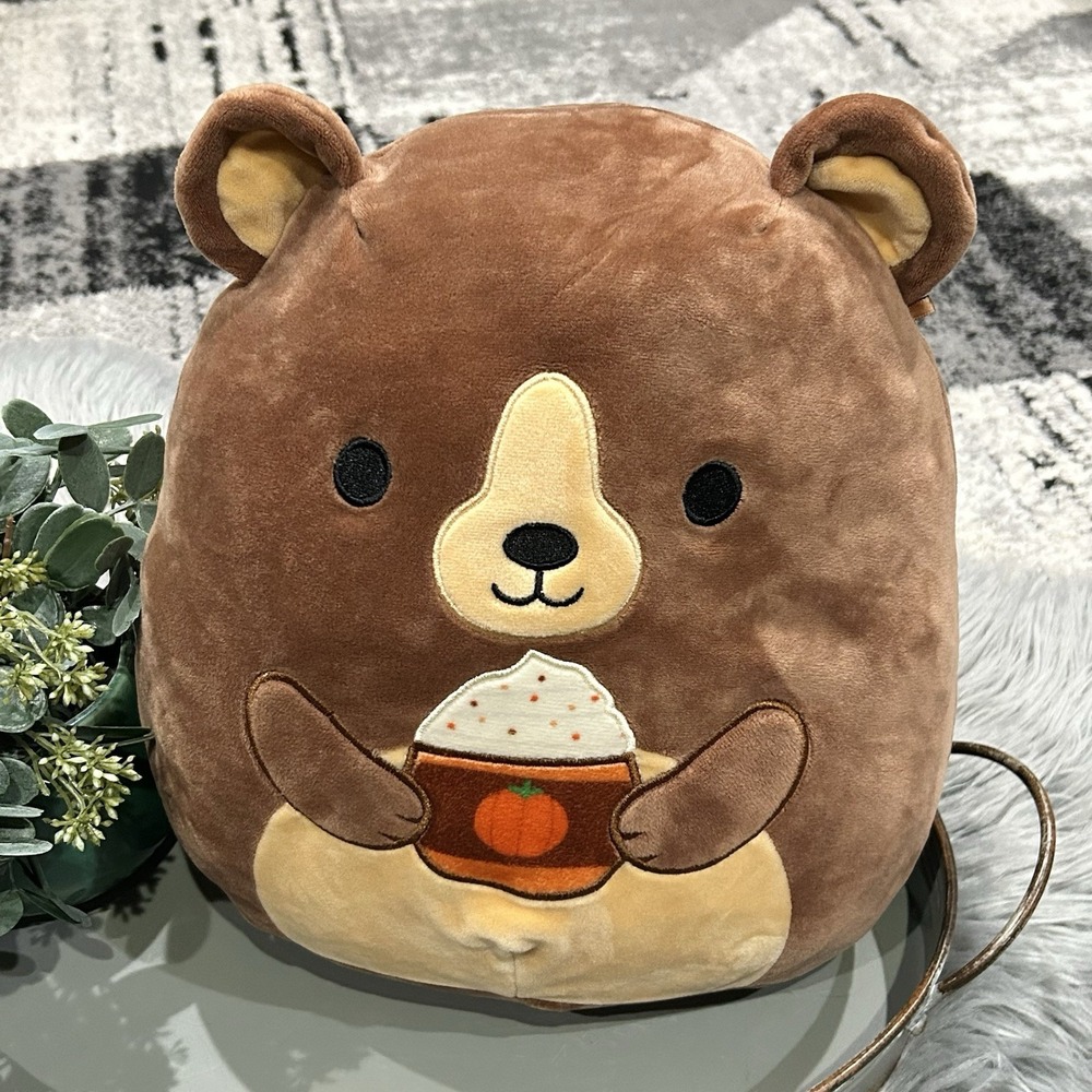 Squishmallows Baron the Bear with Pumpkin Latte 12" Fall Time Plush Toy
